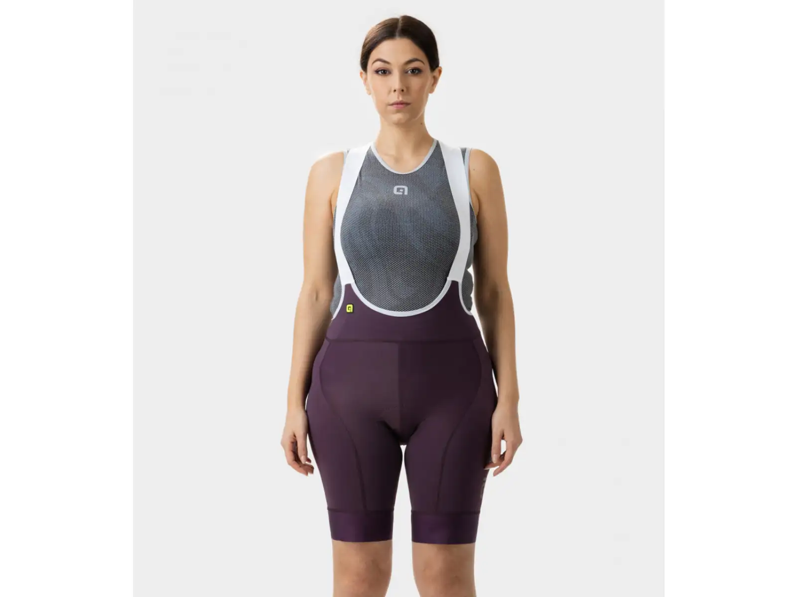 Alé PR-E Magic Colour women's bib shorts with pad Bordeaux