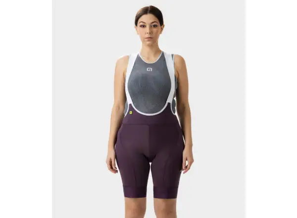 Alé PR-E Magic Colour women's bib shorts with pad Bordeaux