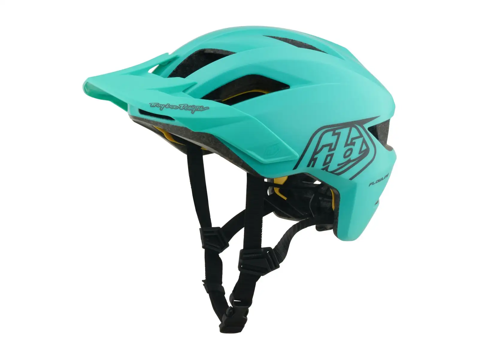 Troy Lee Designs Youth Flowline MIPS kids helmet Point Charcoal/Real Teal