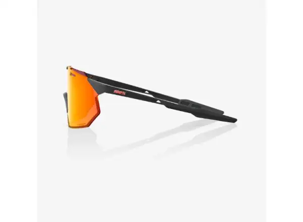 100% Hypercraft SQ Soft Tact Black/HiPER Red Multilayer Mirror Sunglasses