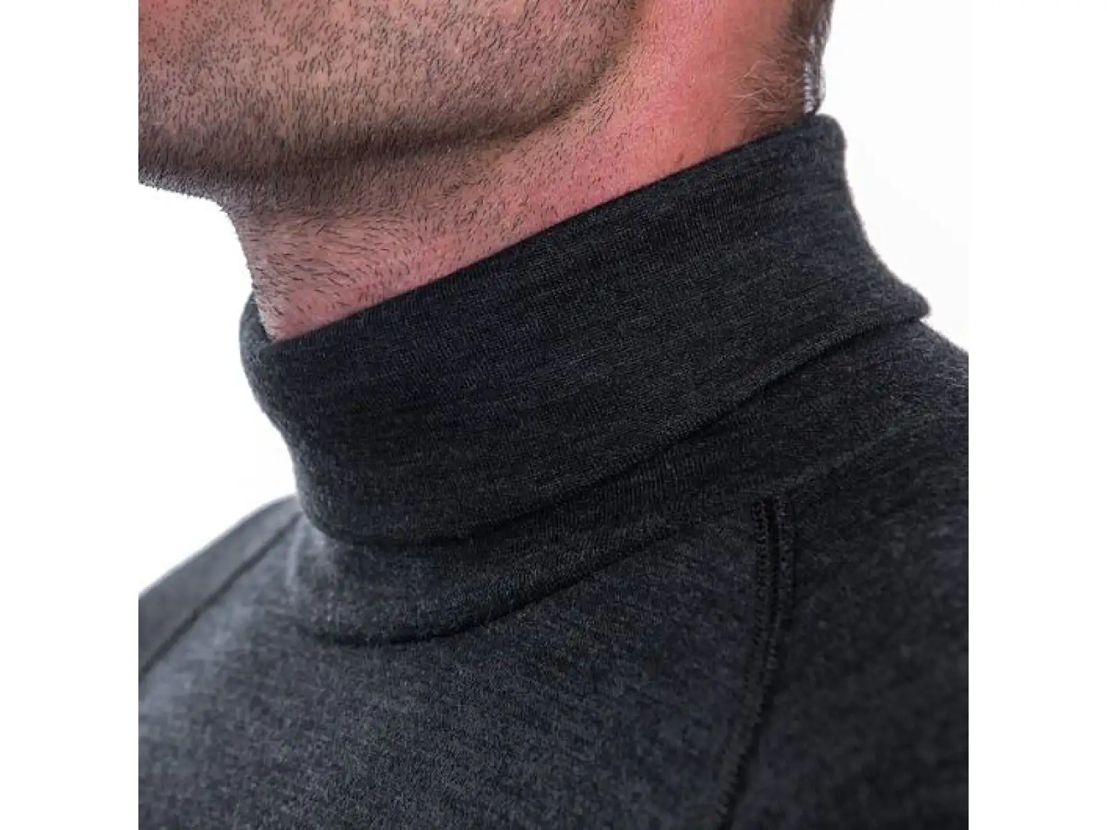 Sensor Merino Bold Neck men's long sleeve t-shirt Anthracite Gray