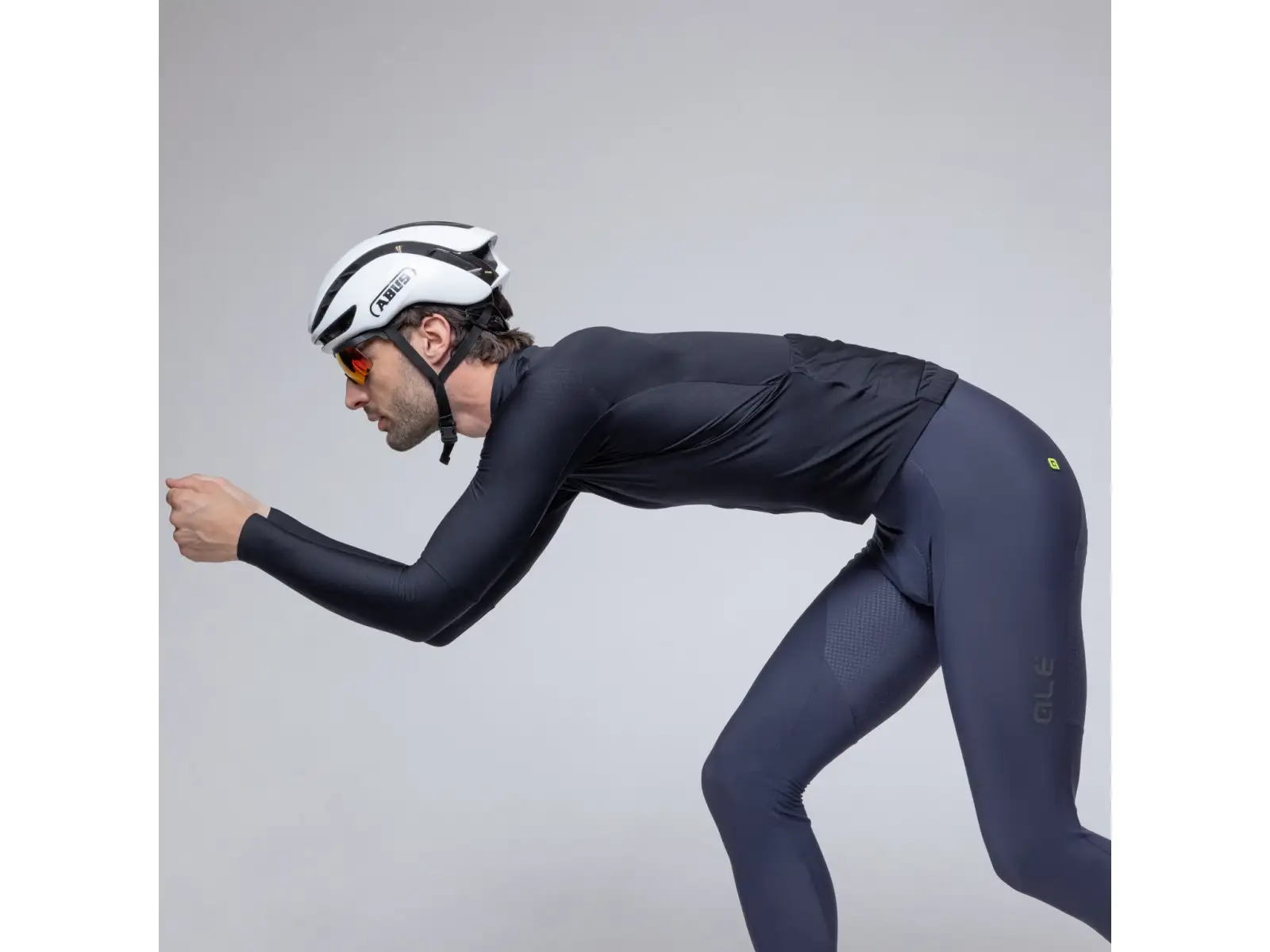 Alé R-EV1 Warm Race men's insulated cycling jersey Black