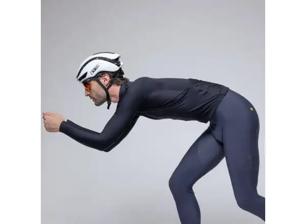 Alé R-EV1 Warm Race men's insulated cycling jersey Black