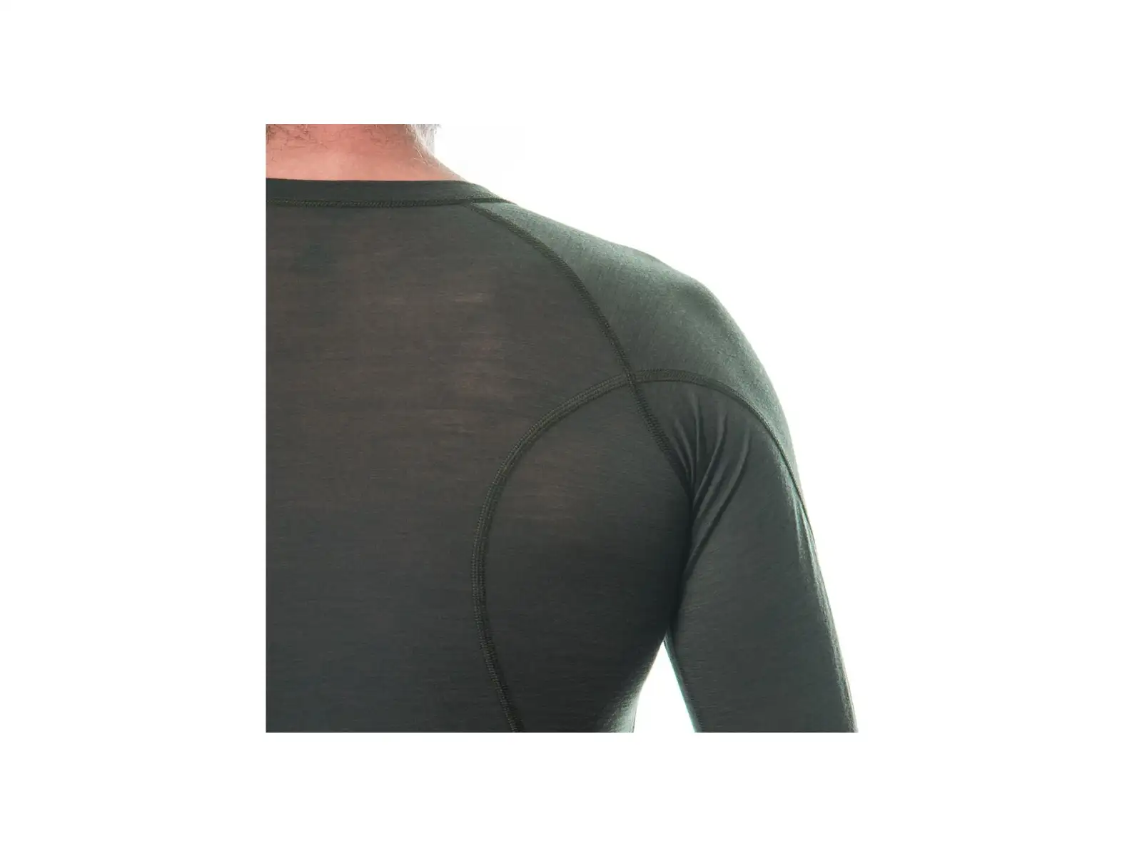 Sensor Merino Air men's shirt long sleeve Olive Green
