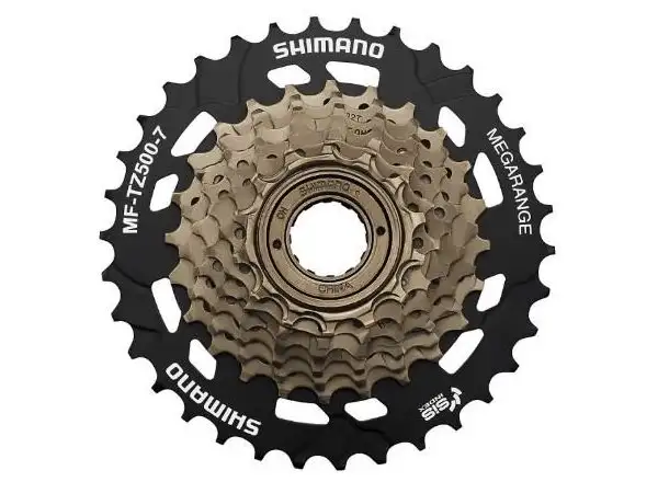 Shimano Tourney MF-TZ500 MegaRange 7-speed Multiple Freewheel 14–34 Teeth Bolt-On