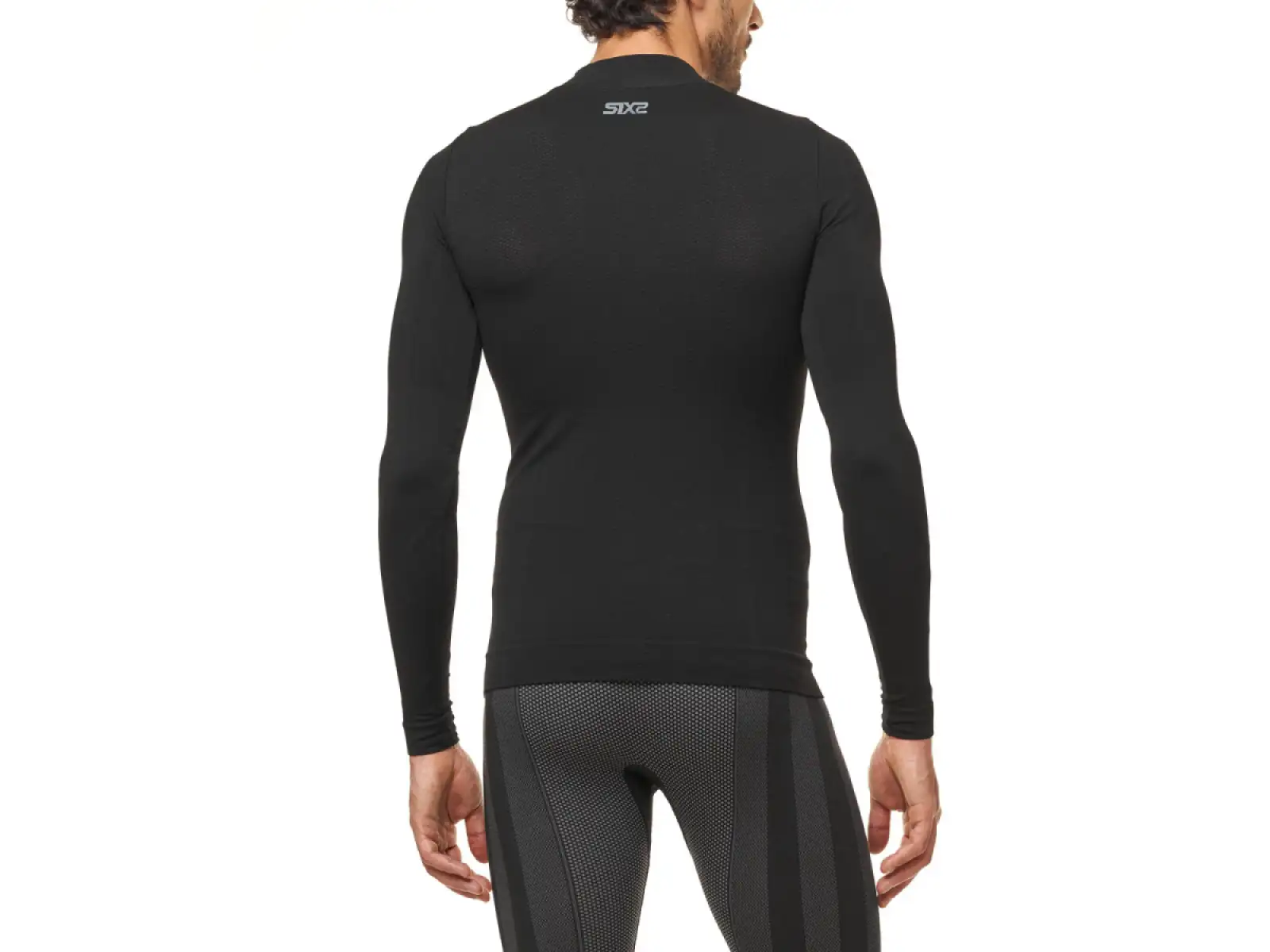 SIXS TS3 V2 functional long sleeve shirt with stand-up collar black
