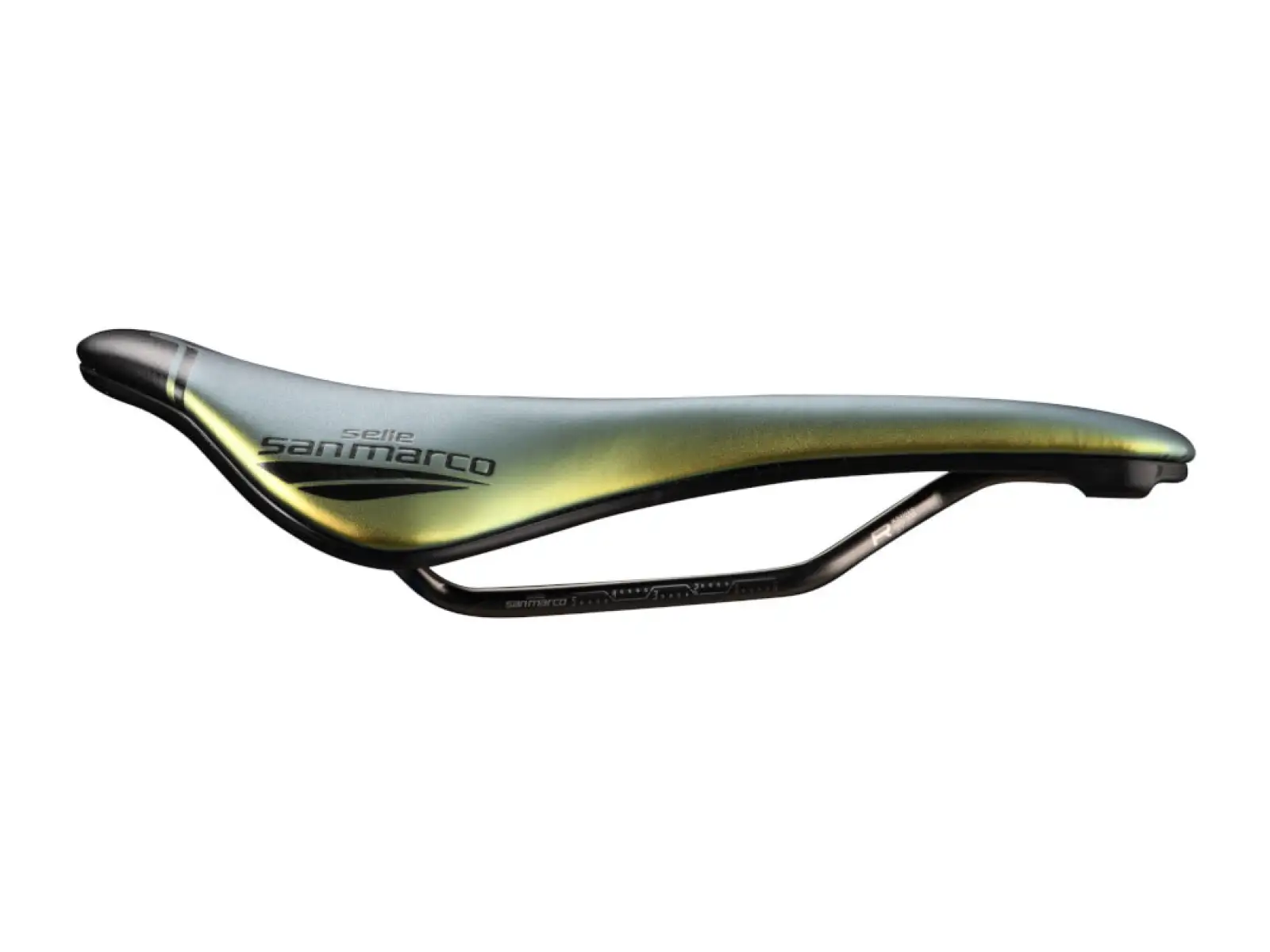 Selle San Marco Shortfit 2.0 Open-Fit Racing Narrow saddle Iridescent Gold