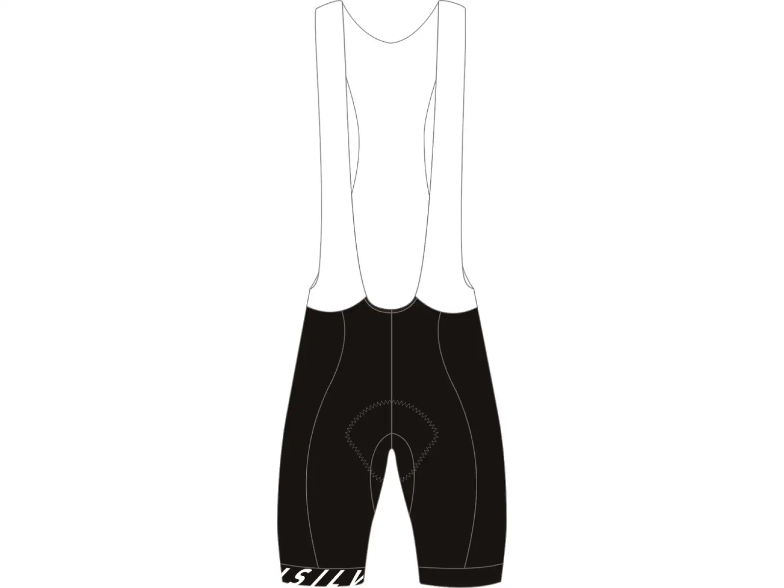 Silvini Gavia men's bib shorts black/white
