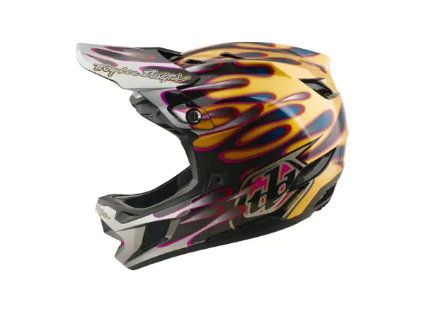 Troy Lee Designs D4 Carbon MIPS helmet Overspray Gold/Black