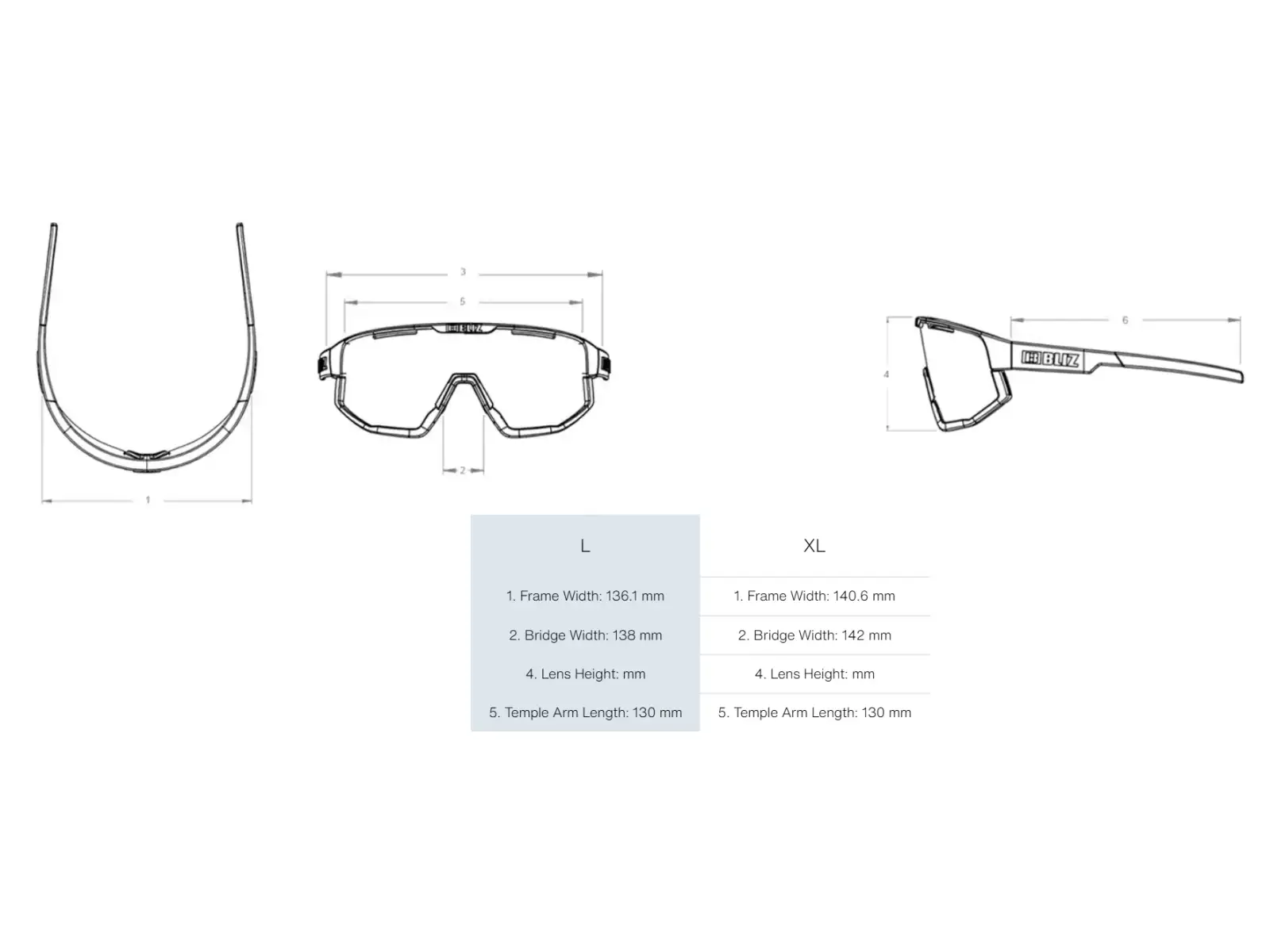 Bliz P001 sunglasses Matte White/Grey Blue Multi
