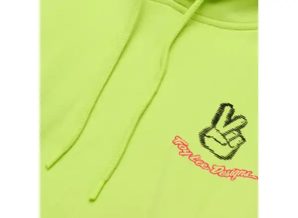 Troy Lee Designs Peace Out hoodie Glo Yellow