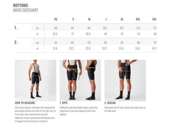 Castelli A/C men's bib shorts with padding Black