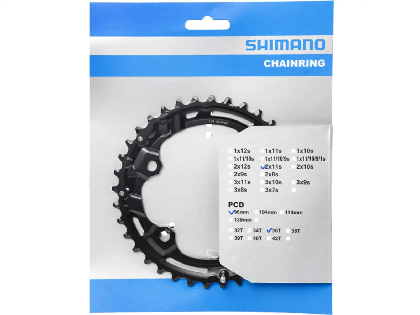 Shimano Deore FC-M5100-2/M5100-B2 Chainring 2x11 sp. 36 Teeth