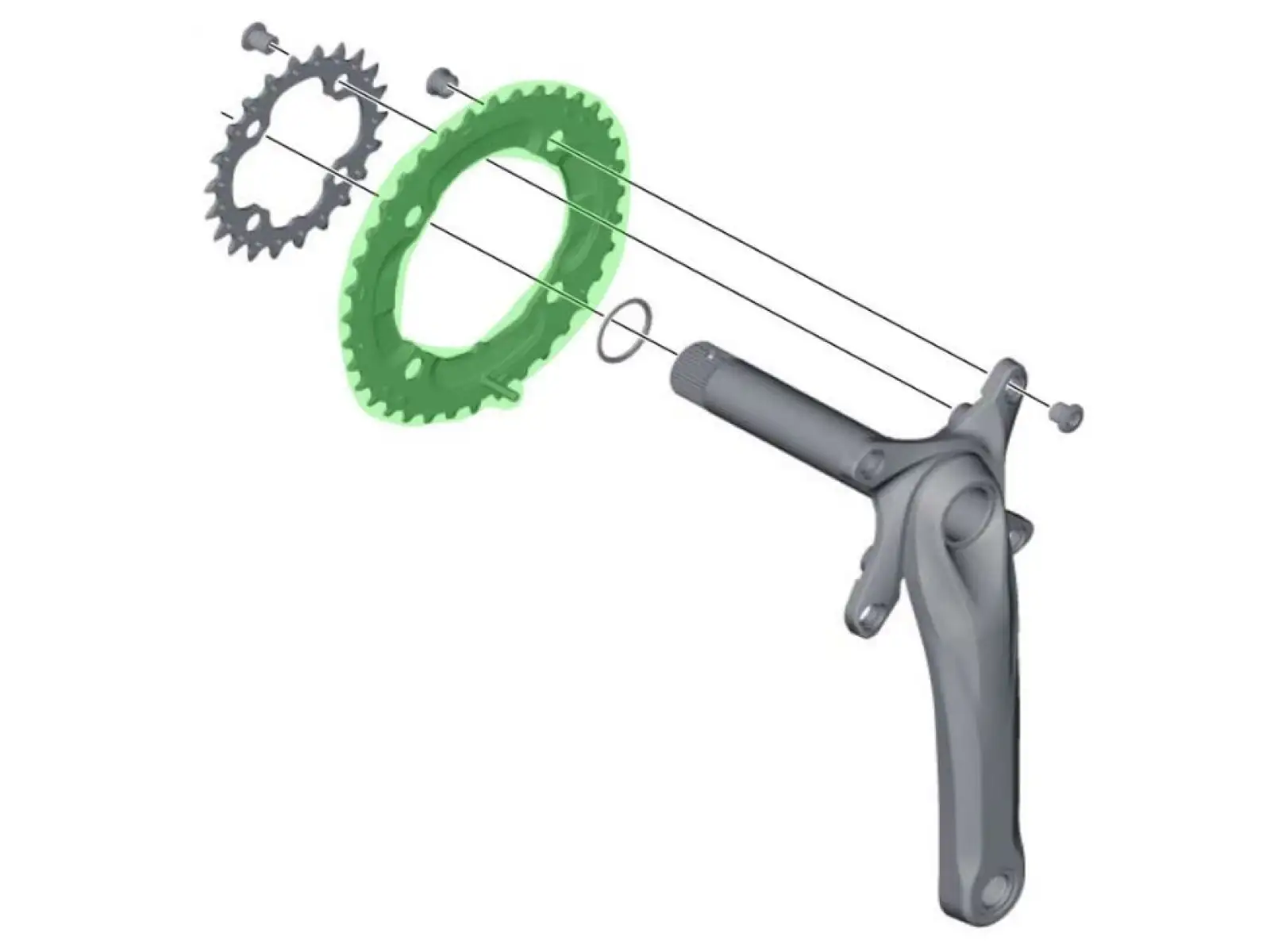 Shimano Deore FC-M617 chainring 36 teeth (AY)