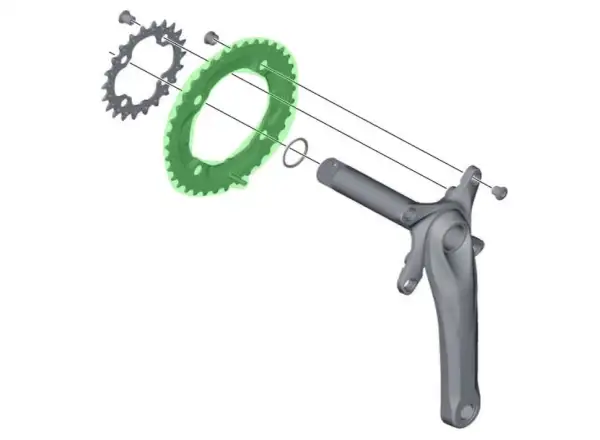 Shimano Deore FC-M617 chainring 36 teeth (AY)