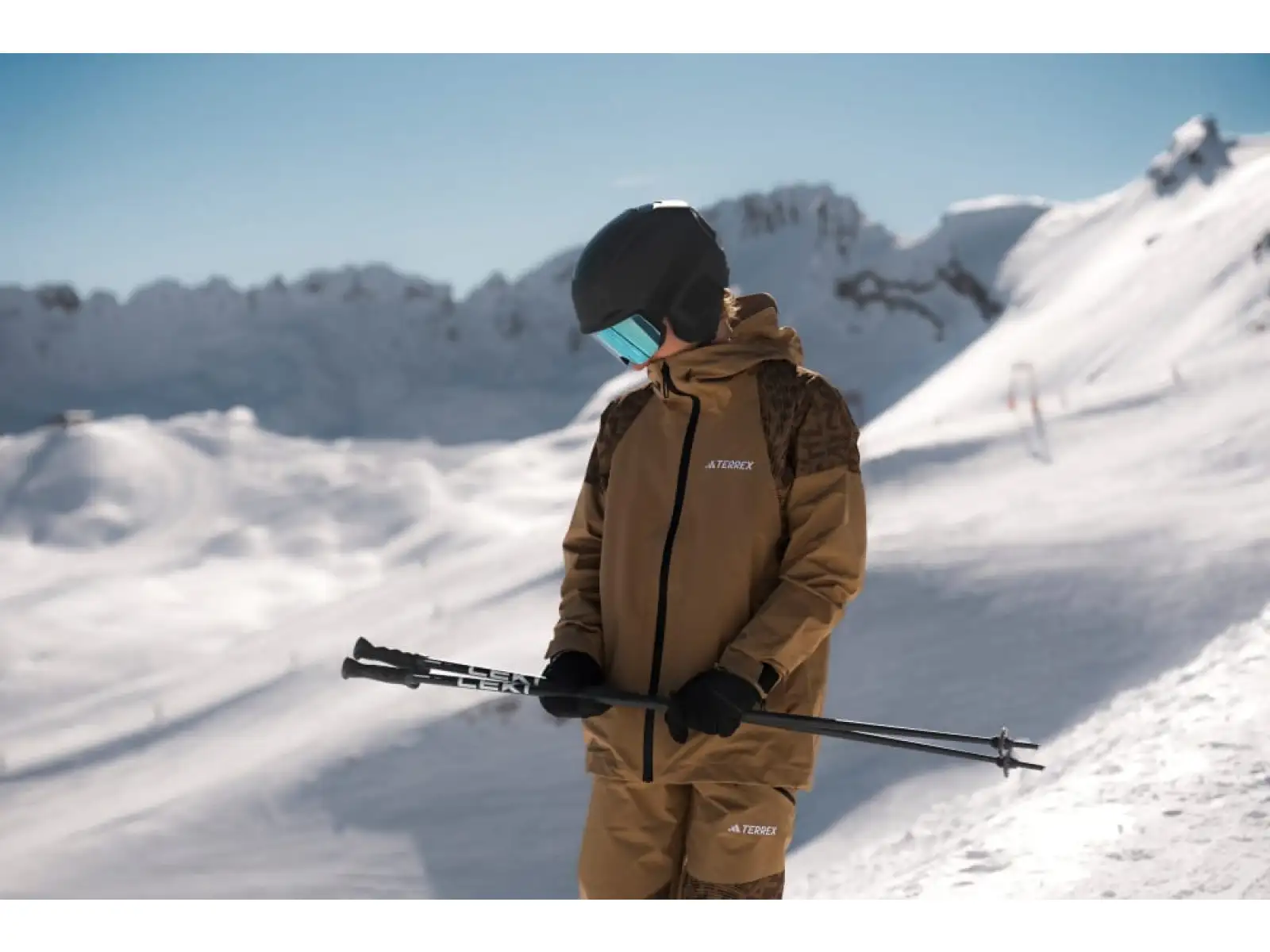 Leki Voltec TR downhill poles Dark anthracite-black-white