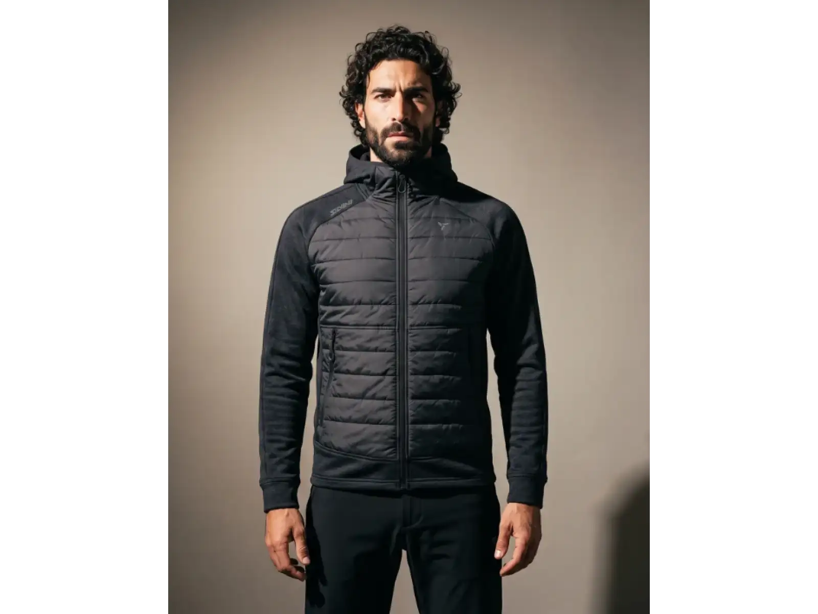 Silvini Dirilo men's hooded sweatshirt Black/Cloud