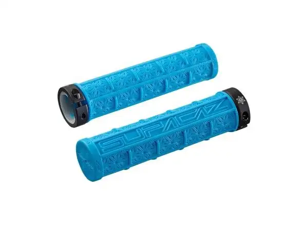 Supacaz Grizips TruNeon grips Neon Blue