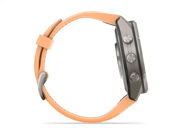 Garmin fenix 9 Pro – inReach 43 mm smartwatch Titanium Shell pink/autumn orange silicone band