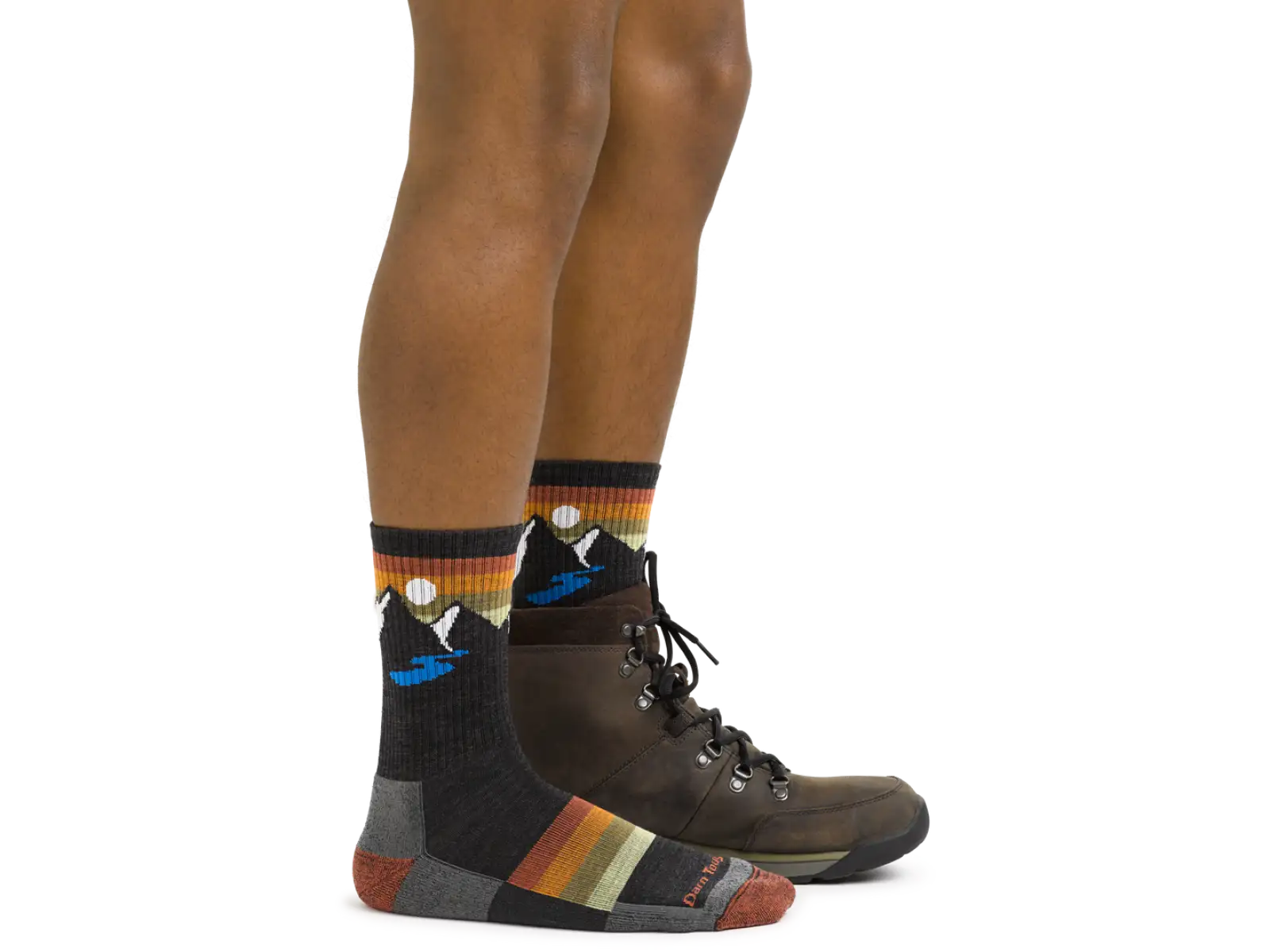 Darn Tough Sunset Ridge Micro Crew Lightweight Cushion men's socks Charcoal