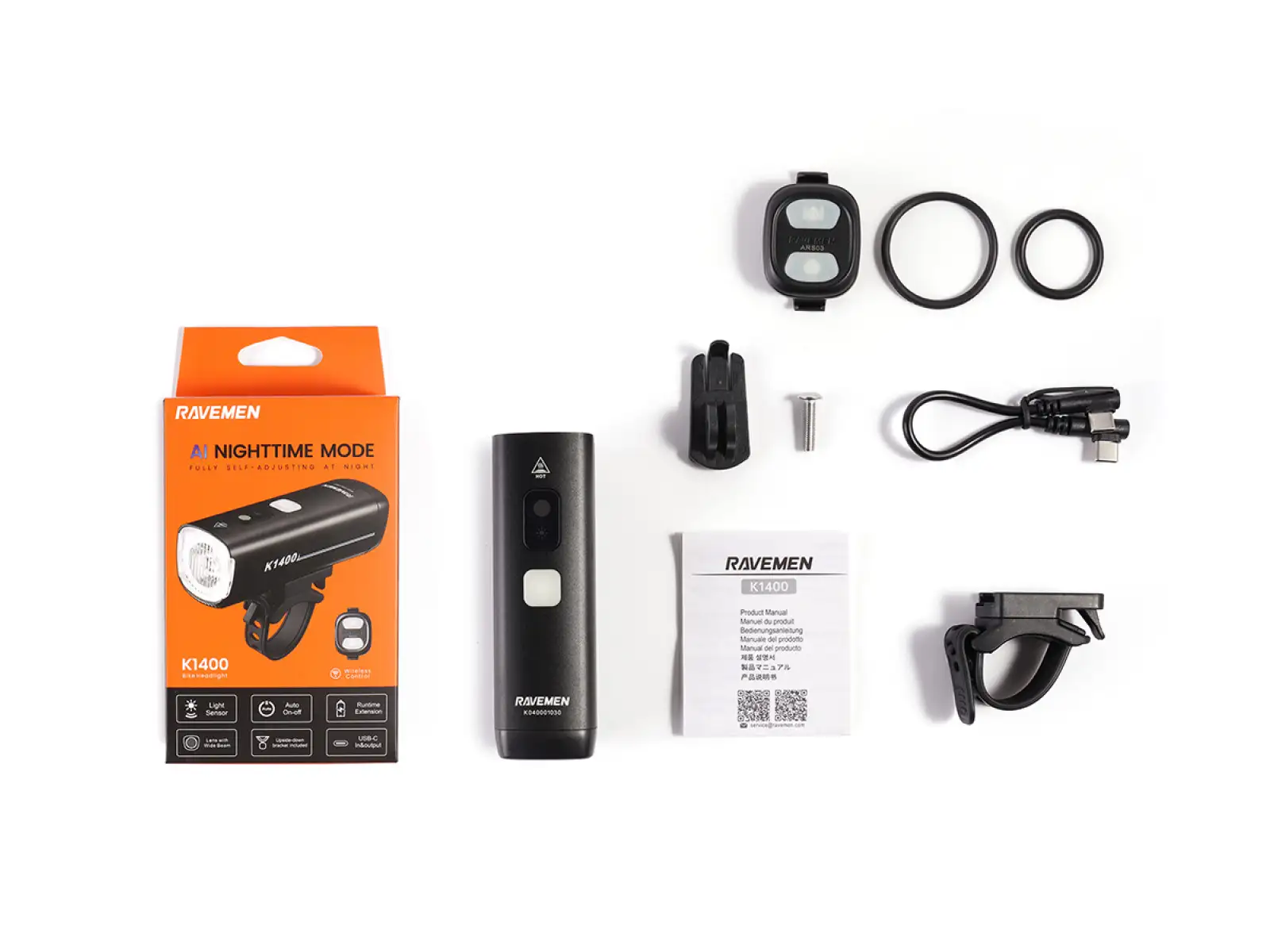 Ravemen K1400 front light