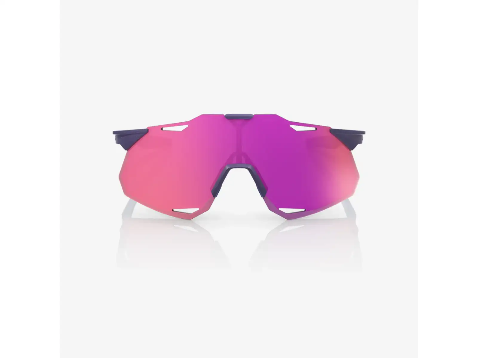 100% Hypercraft XS glasses Satin Storm Metallic/Purple Multilayer Mirror