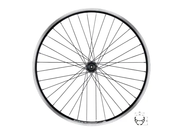 Force Classic 26" V-Brake rear wheel hub Shimano