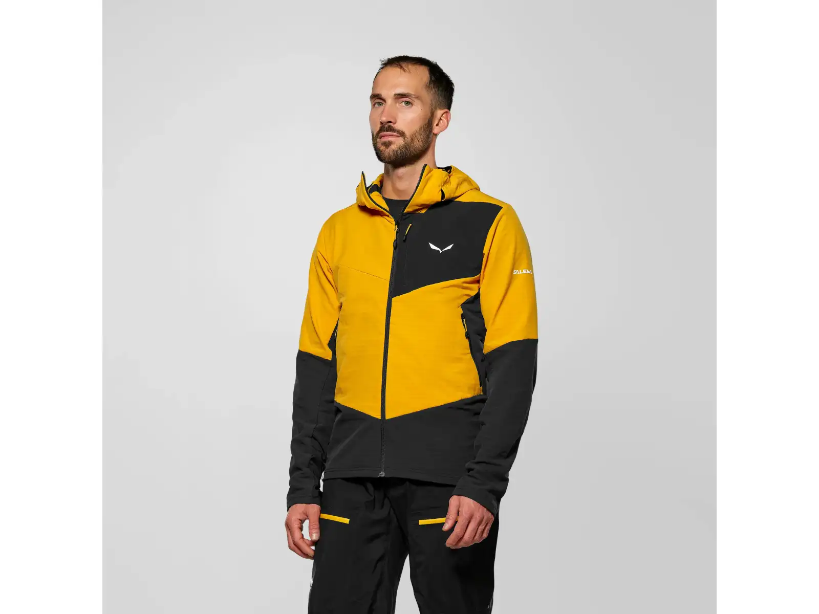 Salewa Ortles Fleece Pro Hooded men's fleece hoodie Gold