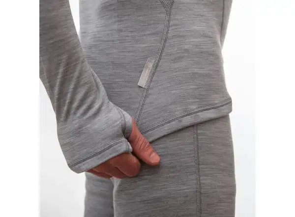 Sensor Merino Bold Neck men's long sleeve shirt Cool Gray