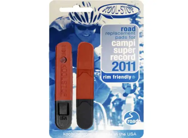 Kool Stop Campa SuperRecord brake pads salmon/black