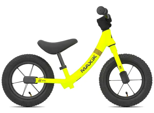 balance bike MAXÍK Evo Lite fluorescent yellow/purple