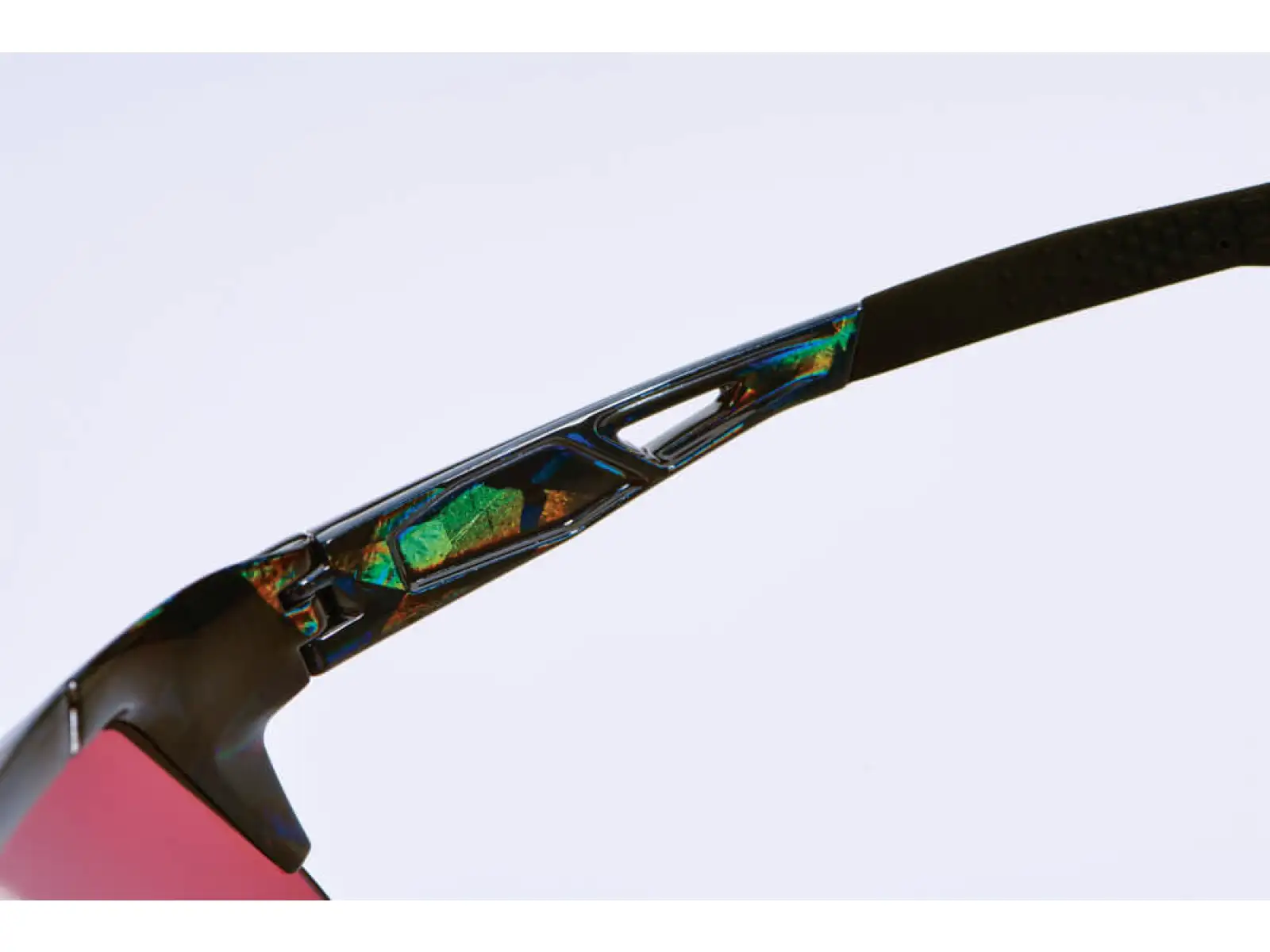 100% SPEEDCRAFT Cycling Glasses Black Holographic/Hiper blue Multilayer Mirror Lens