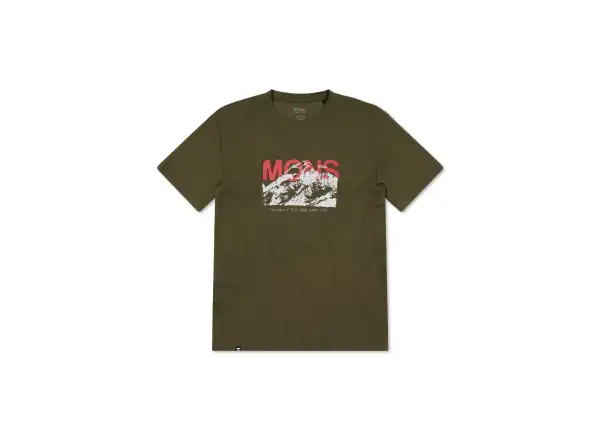 Mons Royale Icon Merino men's short sleeve shirt Dark Olive