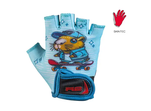 R2 Voska kids cycling gloves blue