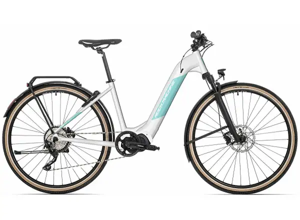 Rock Machine CrossRide INT e400 Lady Gloss White/Mint cross e-bike