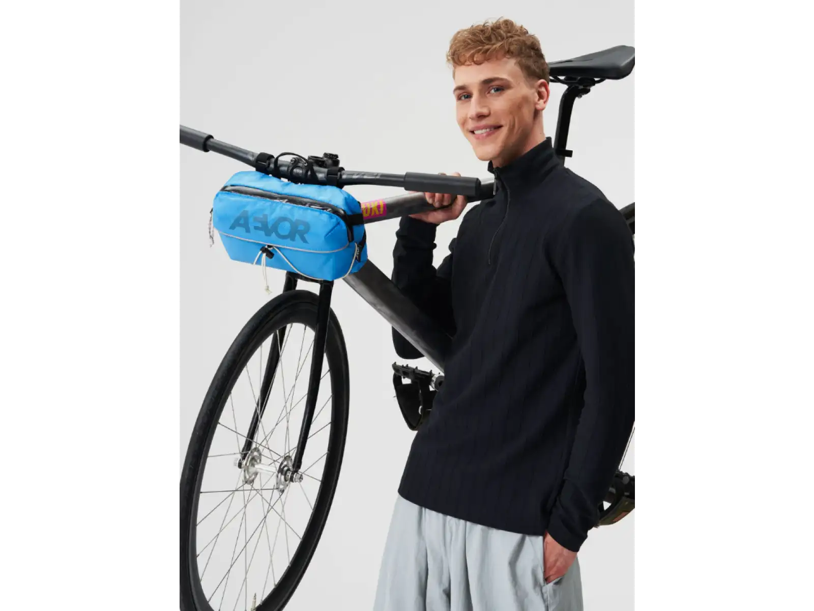 Aevor Bar Bag shoulder pouch/waist bag/cycling handlebars Proof Retro Blue