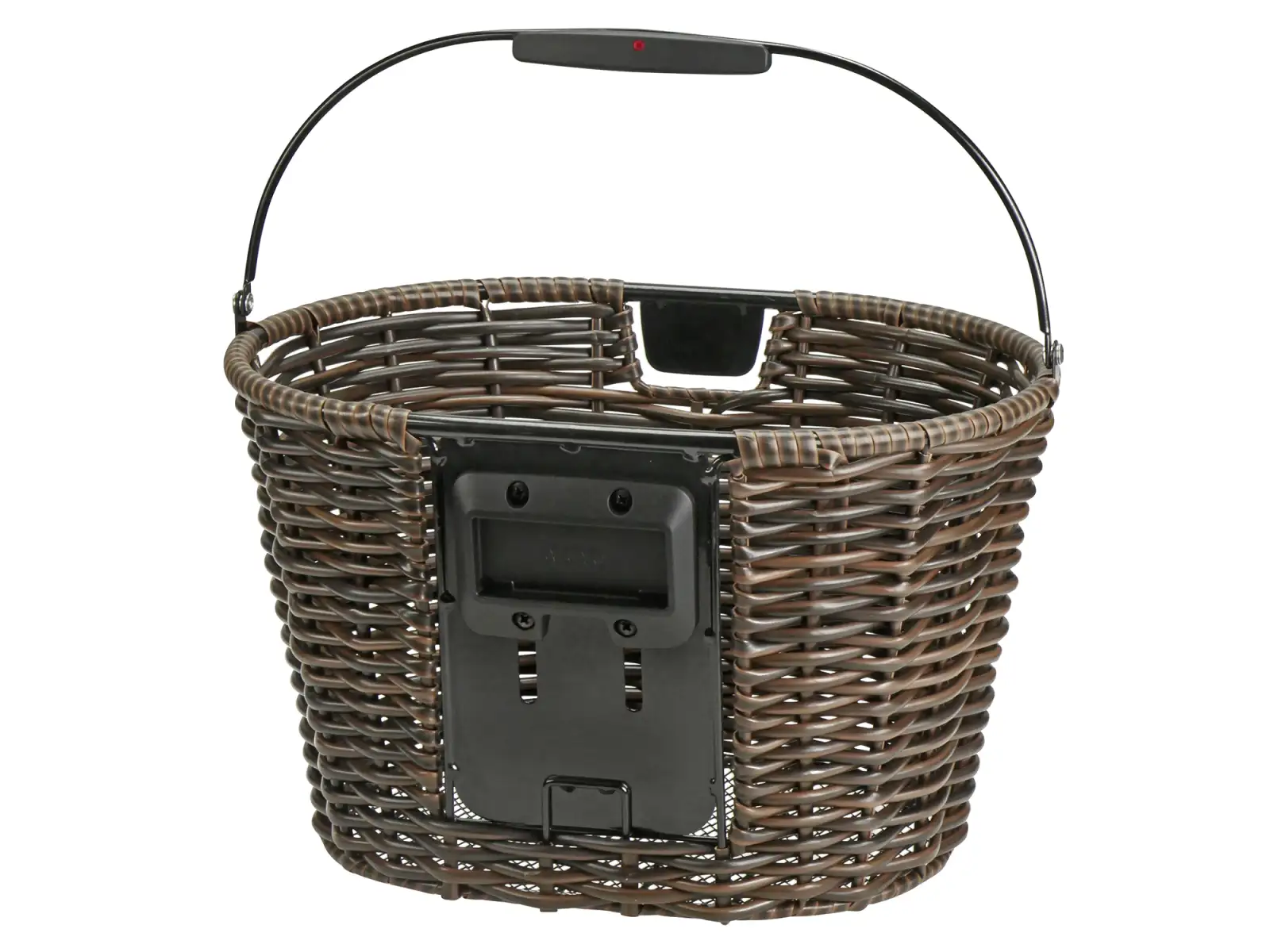 KLICKfix Structura Oval wicker basket for handlebars brown
