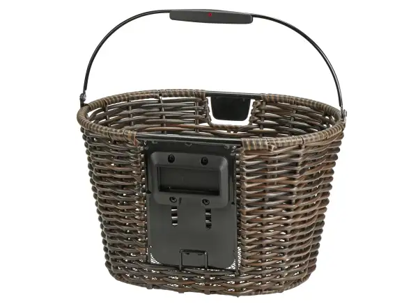 KLICKfix Structura Oval wicker basket for handlebars brown