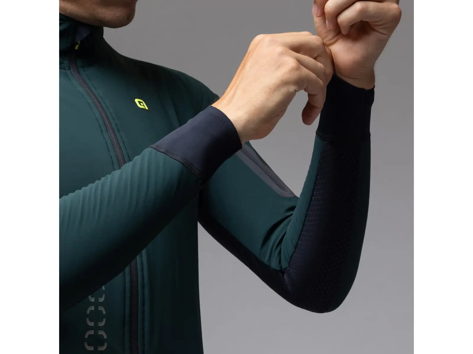 Alé R-EV1 Thermo Shield men's winter cycling jacket Bottle Green