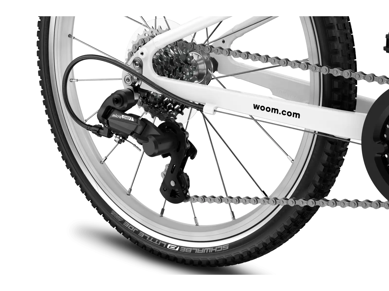 Woom GO 4 kids bike neon lime