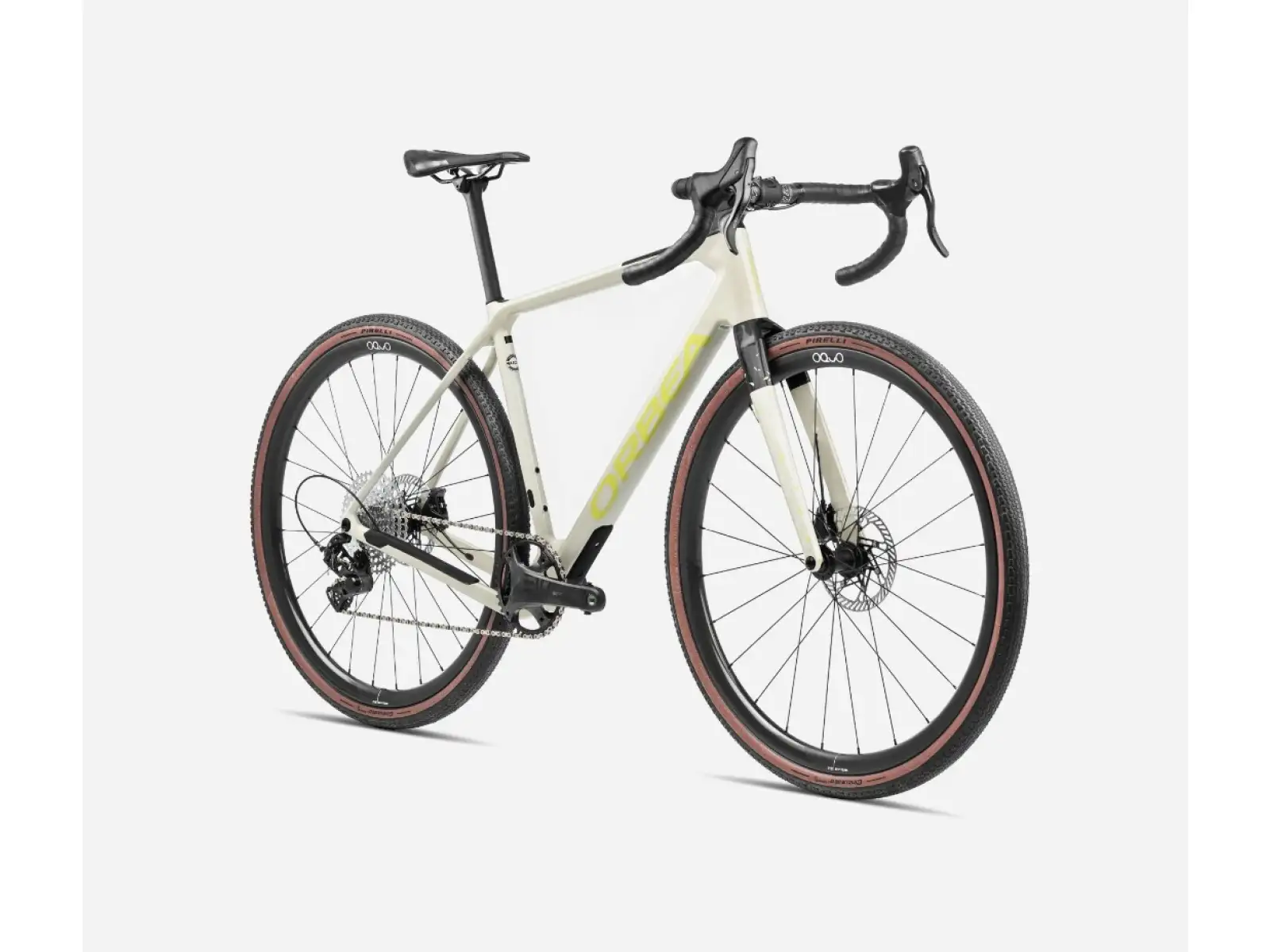 Orbea Terra M21eTEAM 1X Gravel Bike Ivory White/Spicy Lime