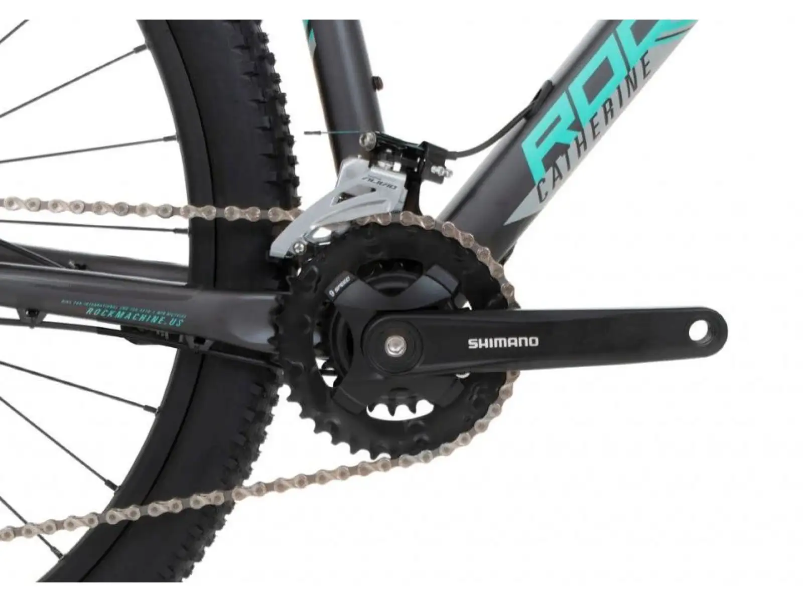 Rock Machine Catherine 20-29 matte anthracite grey/mint green/grey mountain bike