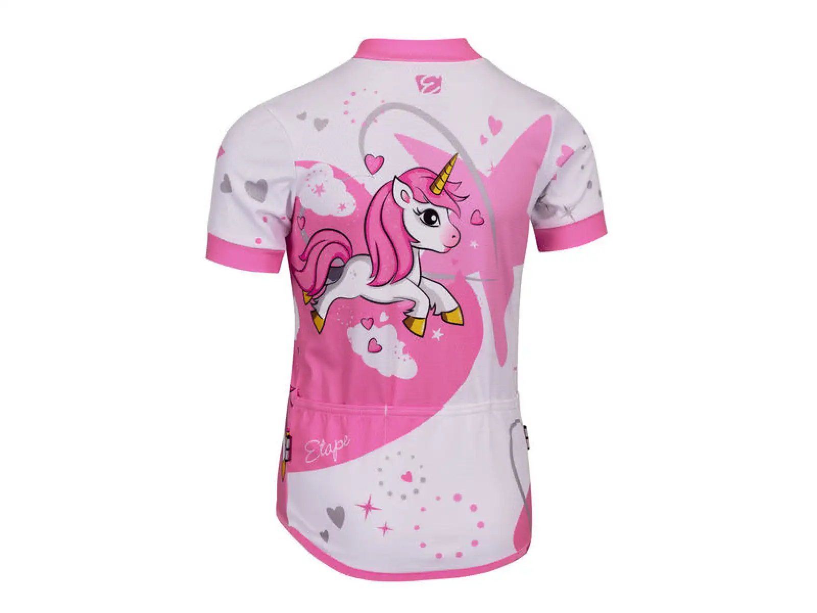 Etape Rio short sleeve kids jersey white/pink