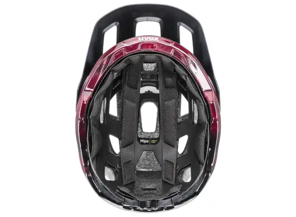 Uvex React MIPS MTB helmet Black/Ruby Red Matt