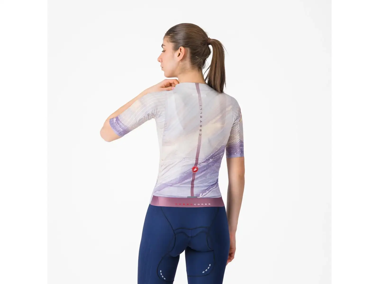 Castelli Aero Pro 8S women's jersey short sleeve Multicolor Purple