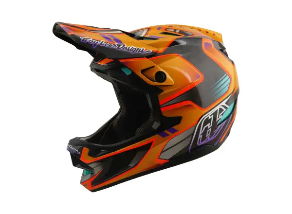 Troy Lee Designs D4 Carbon MIPS helmet Crest Gold