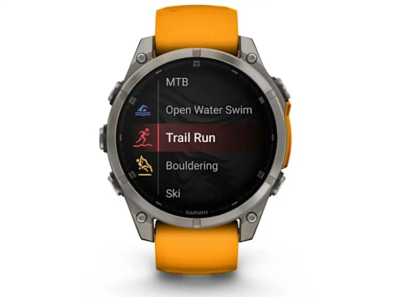 Garmin fenix 8 - 47 mm AMOLED Sapphire smart watch Titanium Orange/Graphite