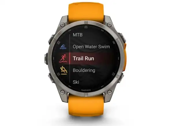 Garmin fenix 8 - 47 mm AMOLED Sapphire smart watch Titanium Orange/Graphite